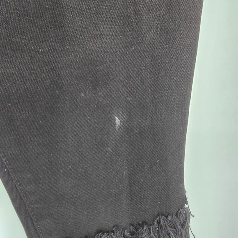 FRAME‎ Le High Skinny Jeans Black High Rise Frayed Hem Denim Size 25 - Picture 9 of 15